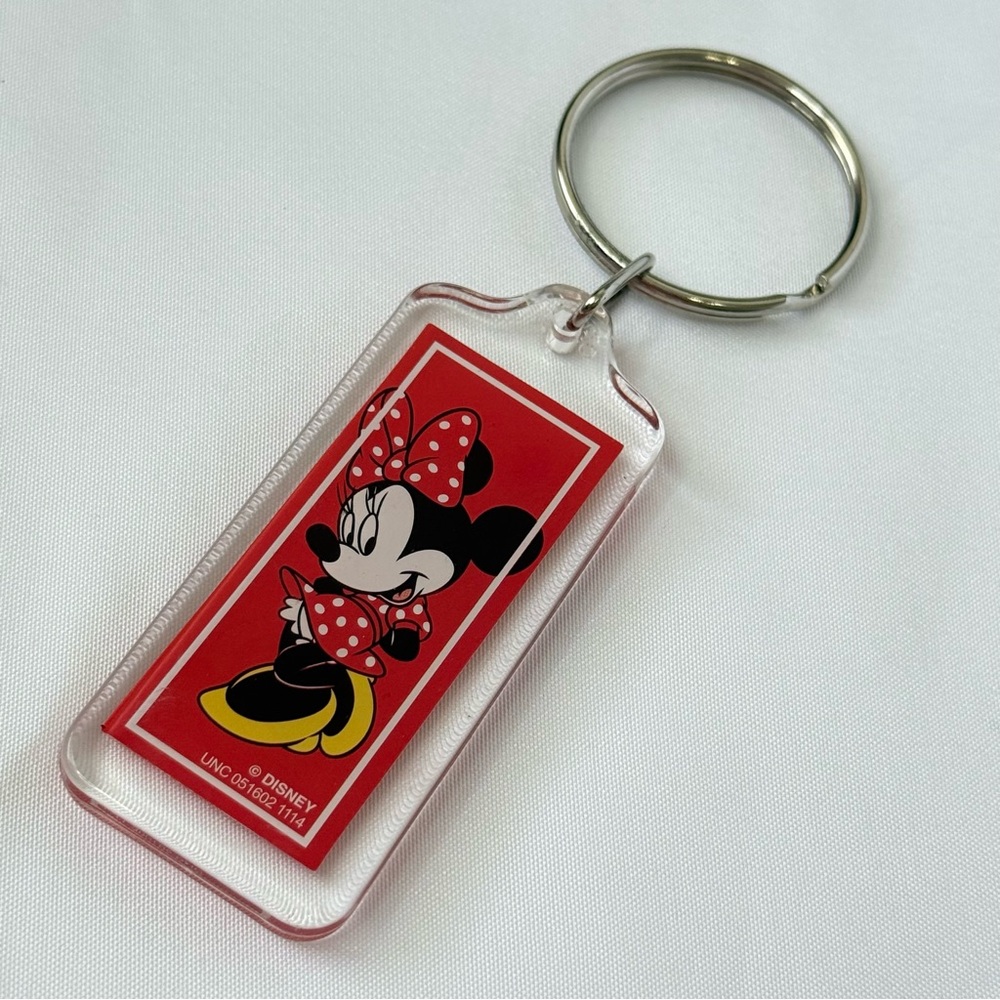 Disney Minnie Mouse Red and Yellow Acrylic Key Ring